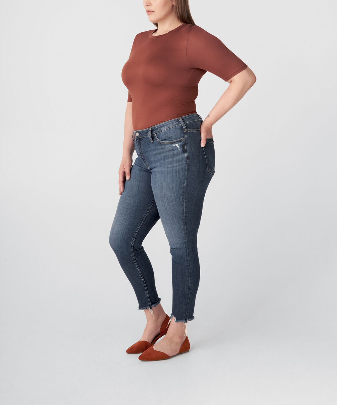 Most Wanted Mid Rise Skinny Jeans Plus Size Back