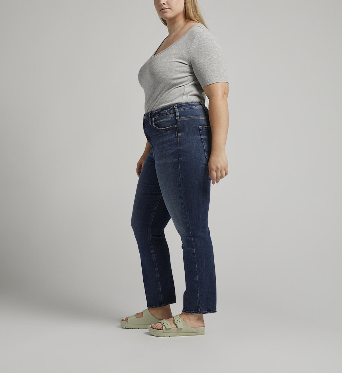 Infinite Fit High Rise Straight Leg Jeans Plus Size, , hi-res image number 2