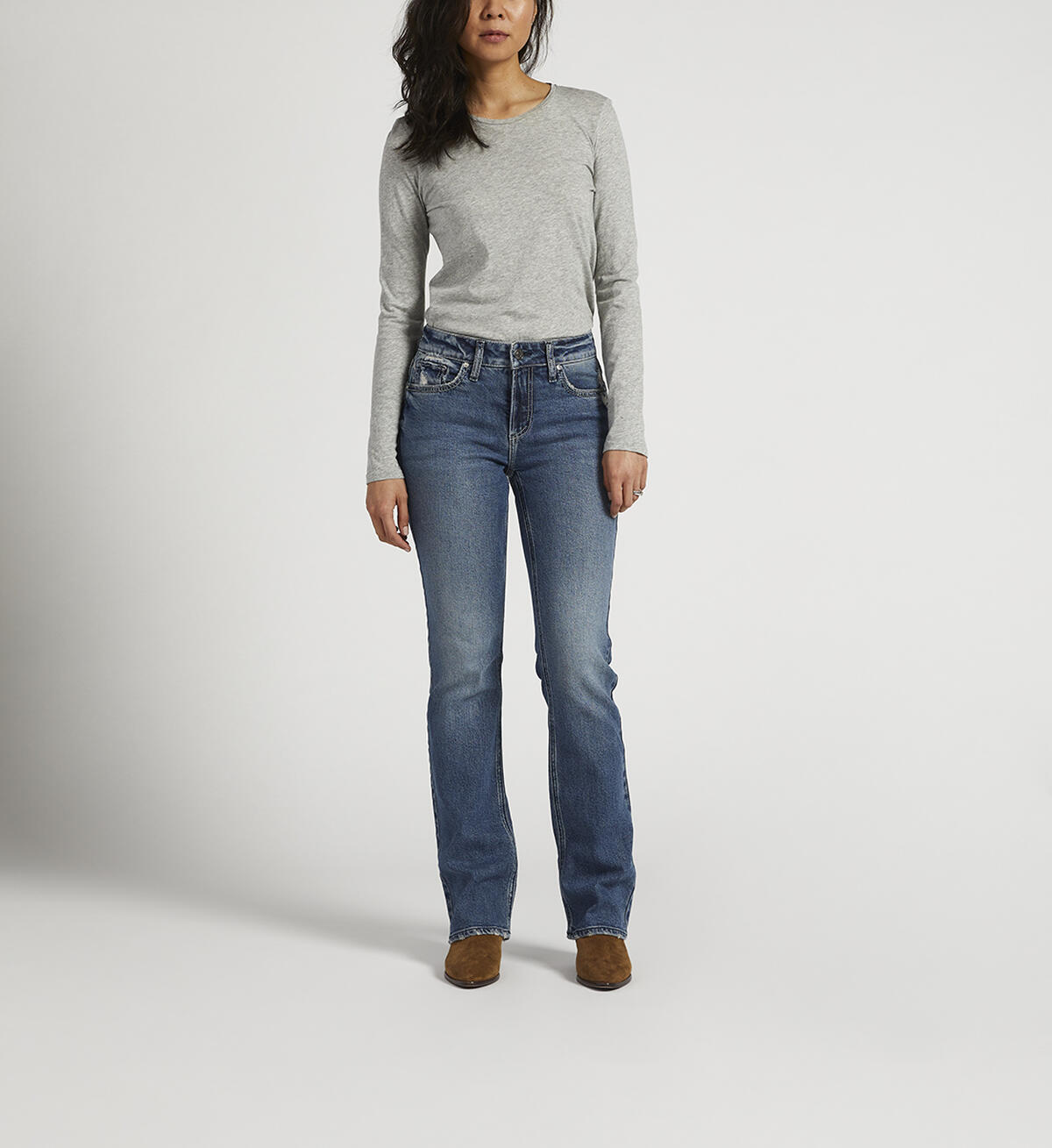 Suki Mid Rise Slim Bootcut Jeans, , hi-res image number 0