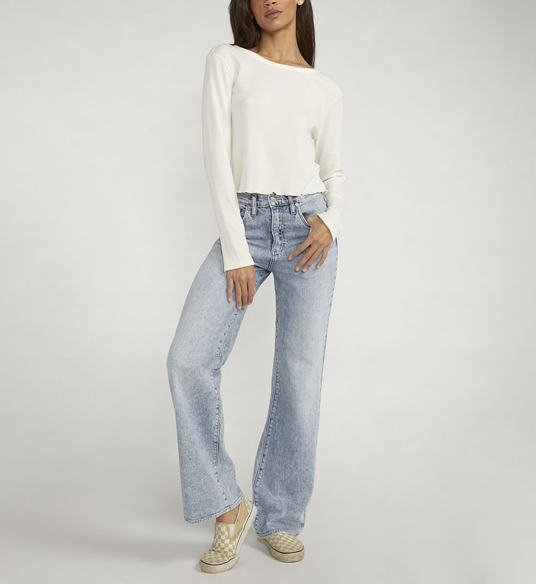 Buy Highly Desirable High Rise Trouser Leg Jeans for USD