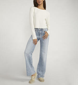 Highly Desirable High Rise Trouser Leg Jeans