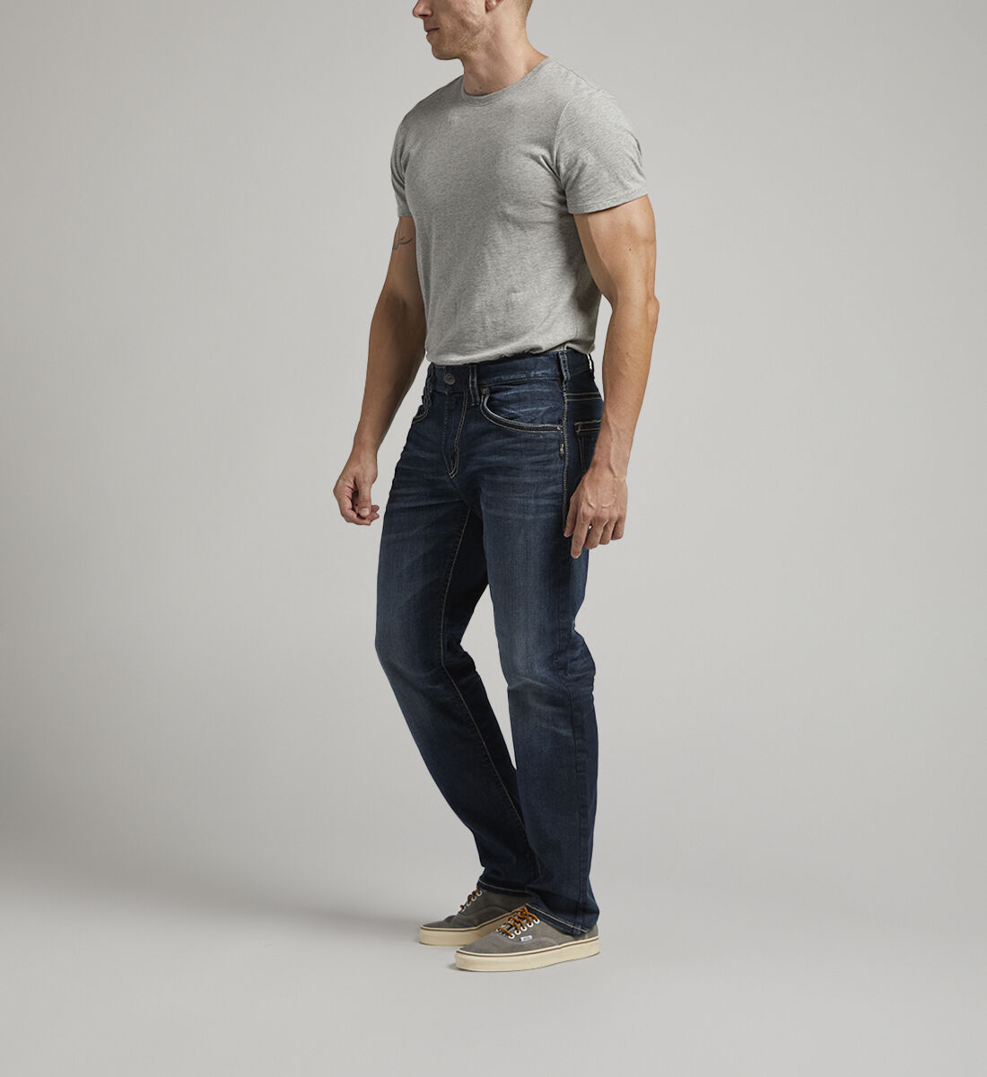 Buy Eddie Relaxed Fit Tapered Leg Jeans for USD 99.00 Silver