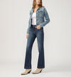 Notched Crop Jean Jacket, , hi-res image number 2