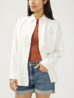 Relaxed Button-Up Beach Shirt