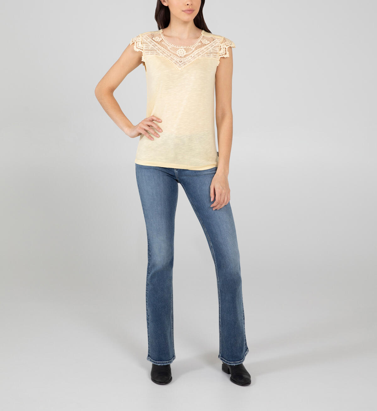 Sleeveless Top  With Crochet Lace Detail, , hi-res image number 0
