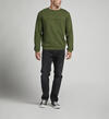 Mens Crewneck Sweatshirt, Olive, hi-res image number 0