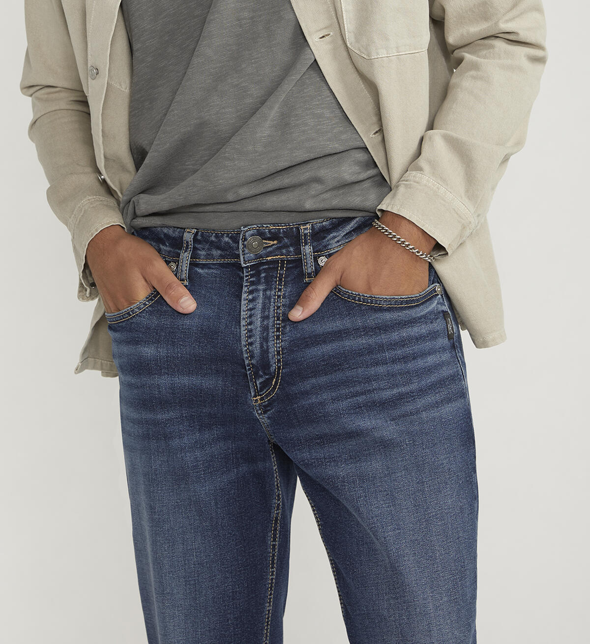 Machray Athletic Fit Straight Leg Jeans, Indigo, hi-res image number 3