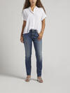 Elyse Mid Rise Straight Leg Jeans, Indigo, hi-res image number 0