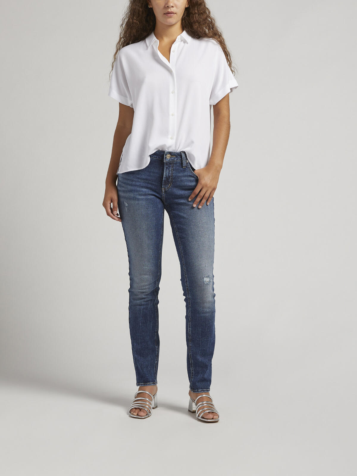 Elyse Mid Rise Straight Leg Jeans, Indigo, hi-res image number 0
