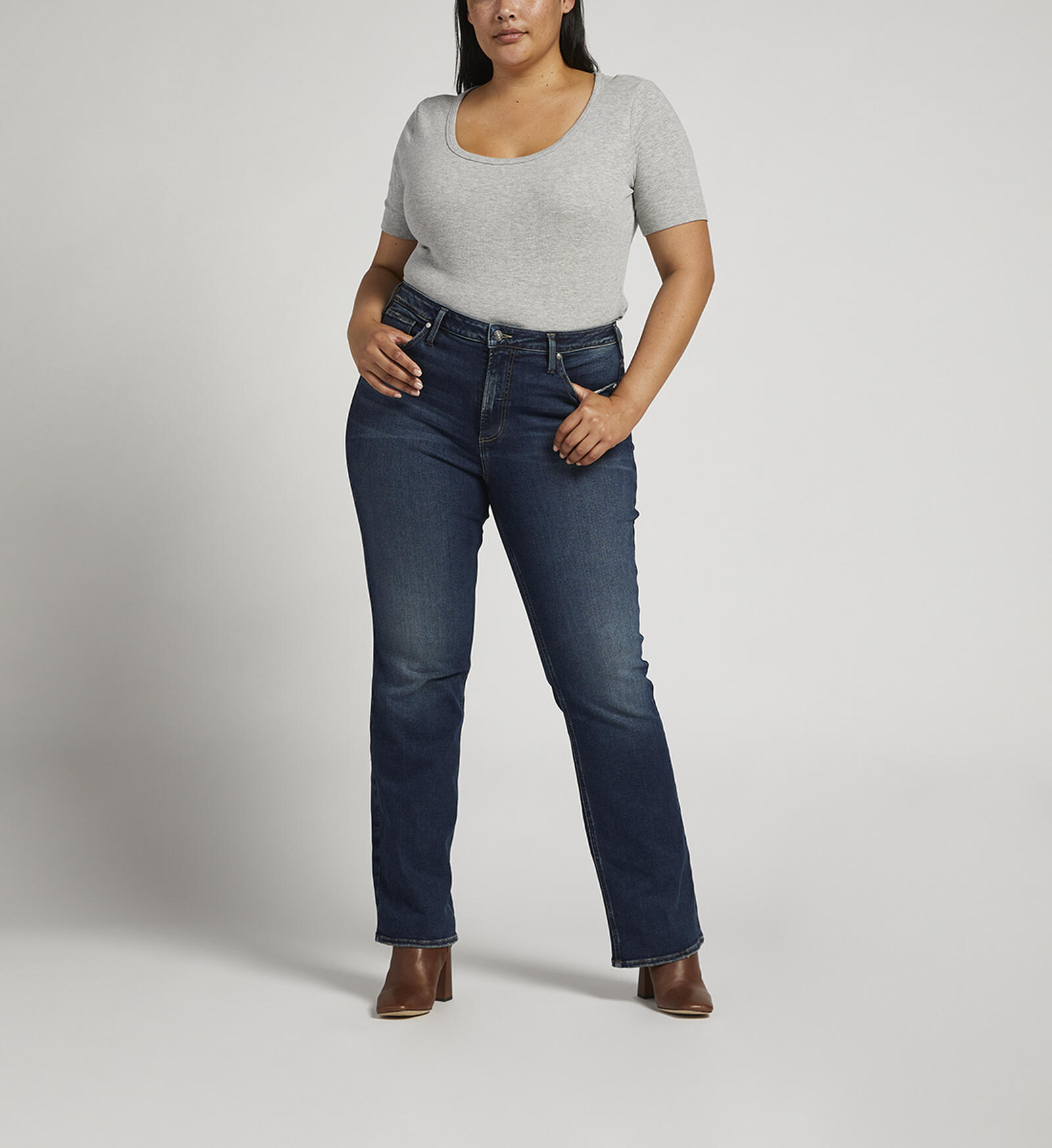 Buy Infinite Fit High Rise Bootcut Jeans Plus Size for USD 68.00