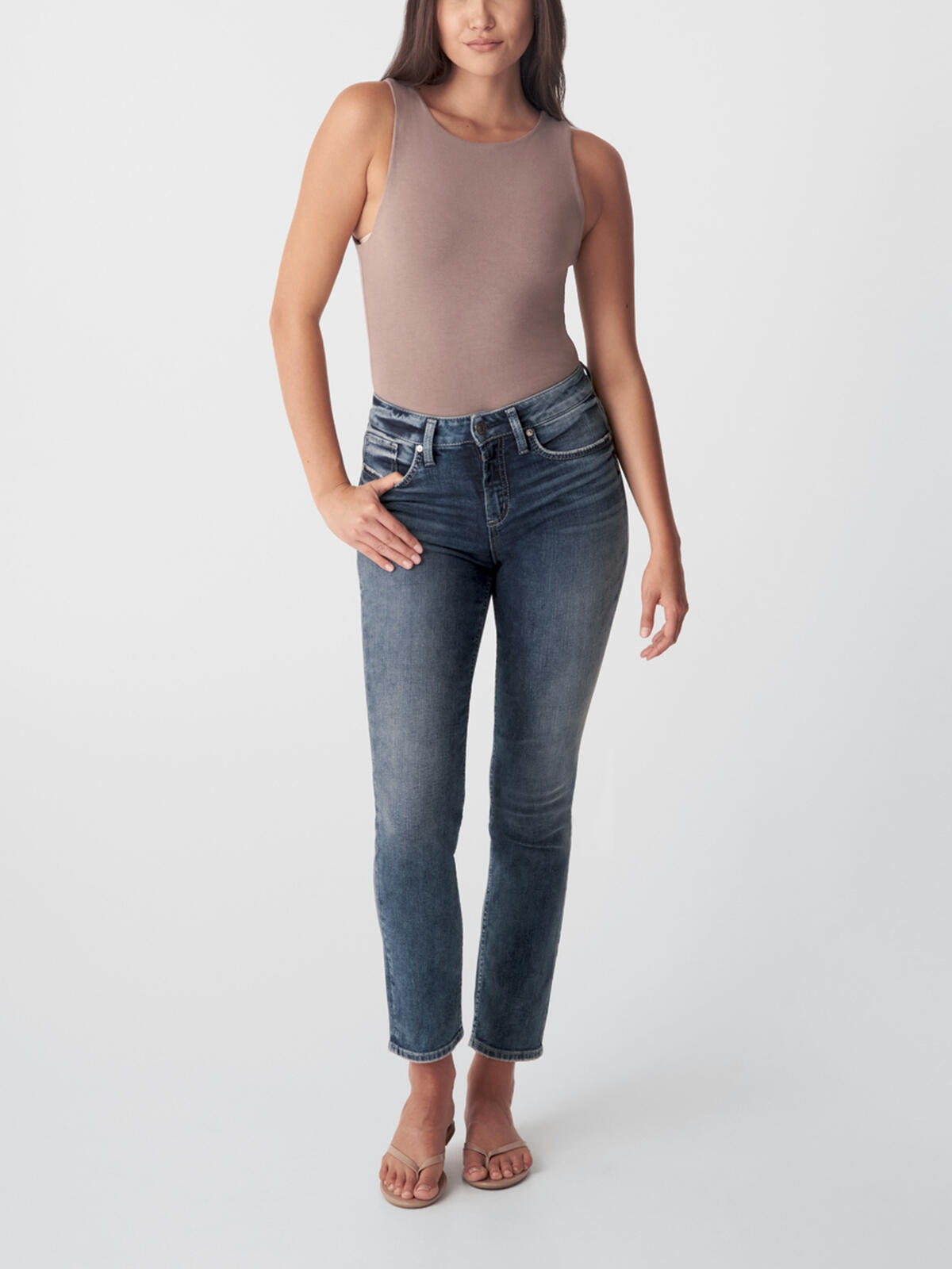 Avery High Rise Straight Leg Jeans, , hi-res image number 0
