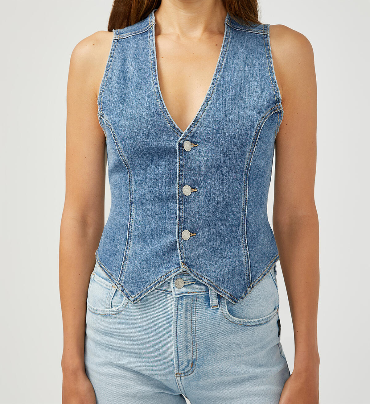 Denim Vest, , hi-res image number 0