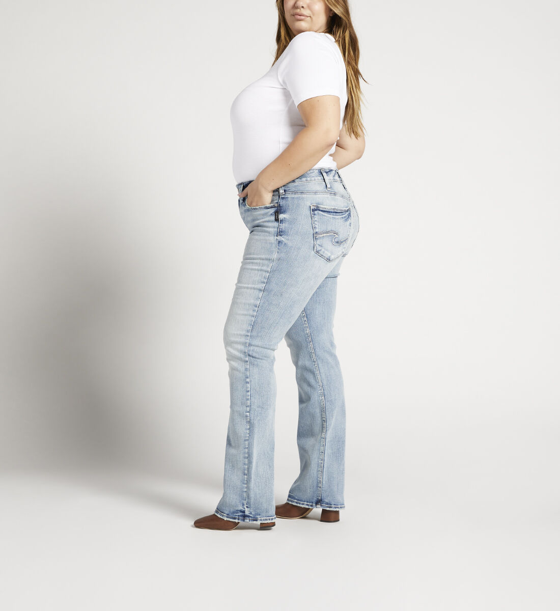 【送料無料】 Mid Suki Buy Rise 94.00 USD for Size Plus Jeans Bootcut Slim 犬服・アクセサリー