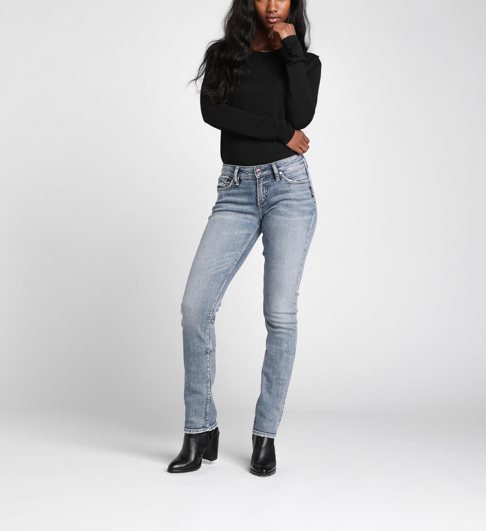 Suki Mid-Rise Curvy Straight Leg Jeans, , hi-res image number 0