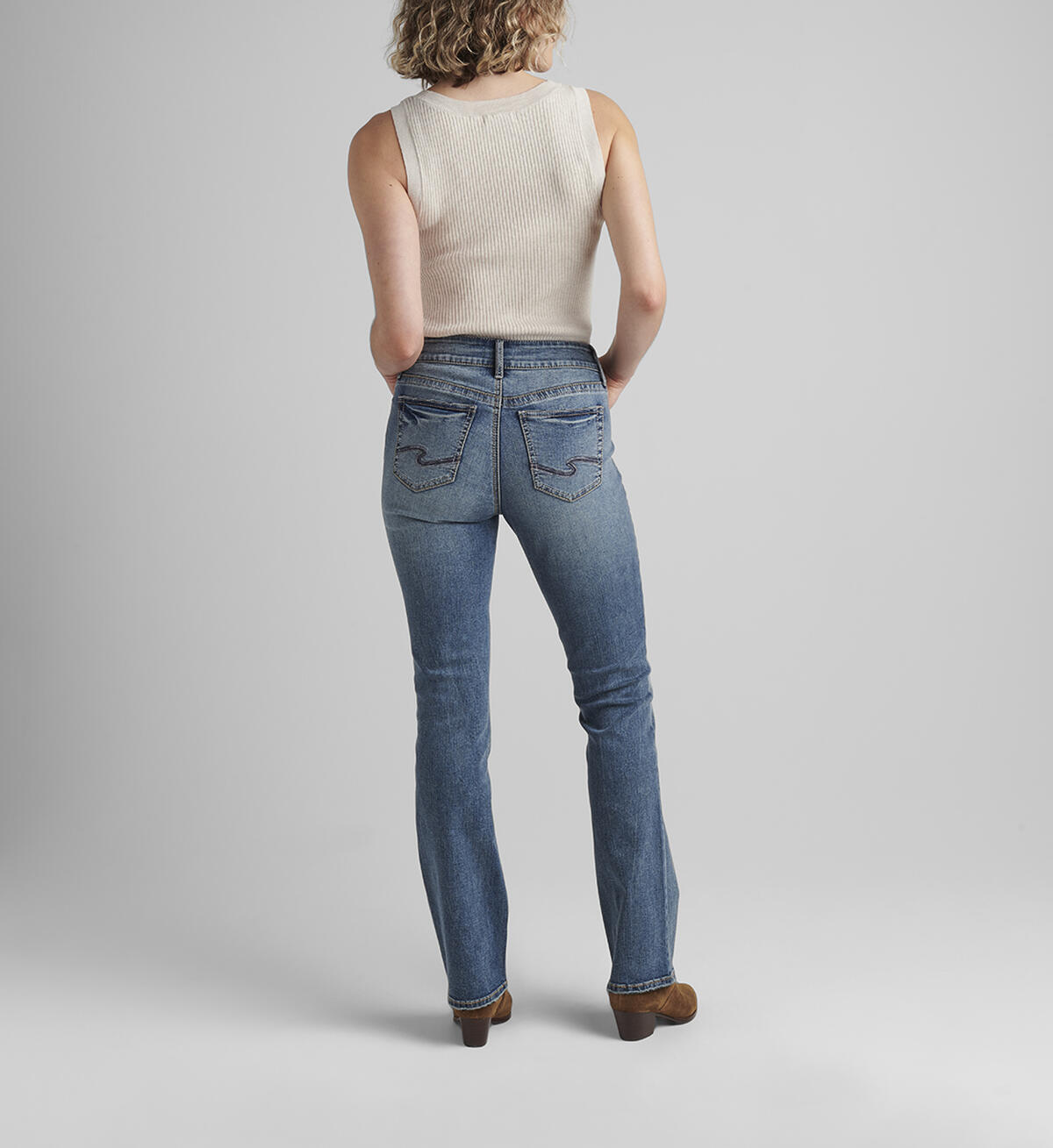 Elyse Mid Rise Slim Bootcut Jeans, , hi-res image number 1
