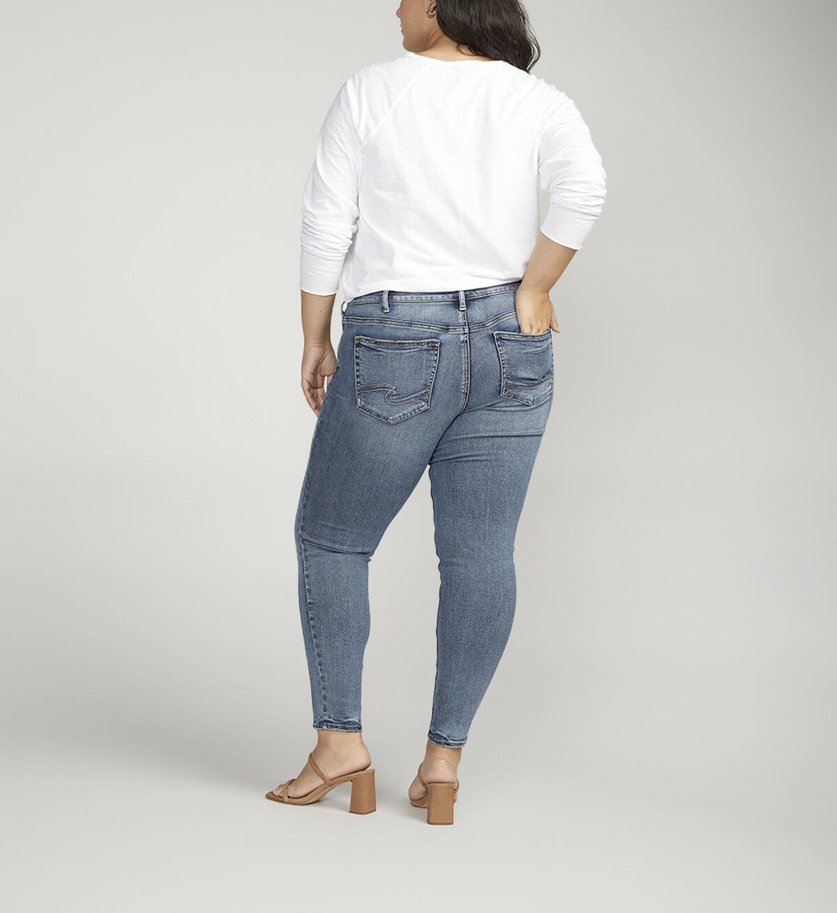 Suki Mid Rise Skinny Jeans Plus Size, Indigo, hi-res image number 1