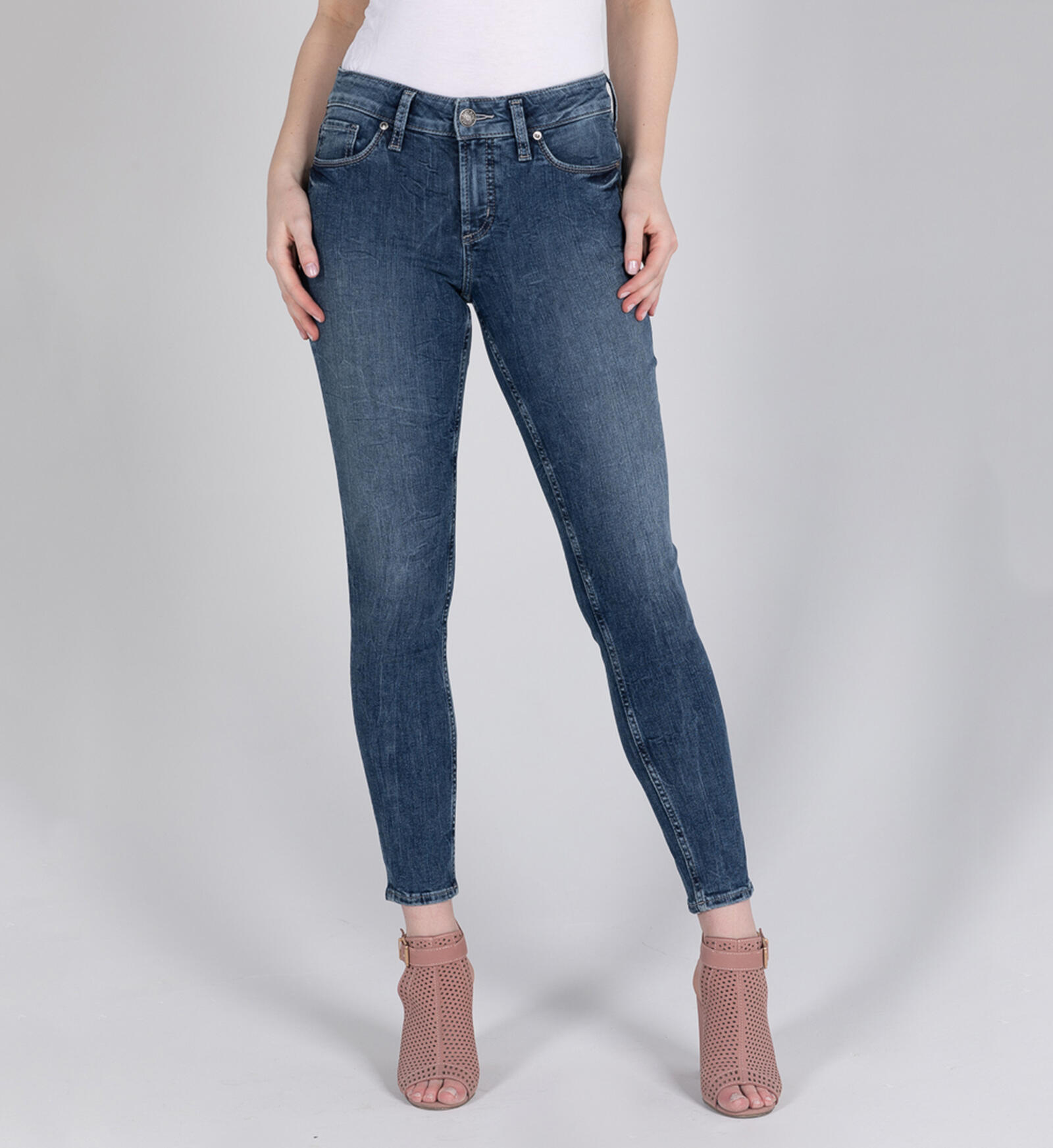 Buy Elyse Mid Rise Skinny Jeans for USD 79.00 | Silver Jeans US New
