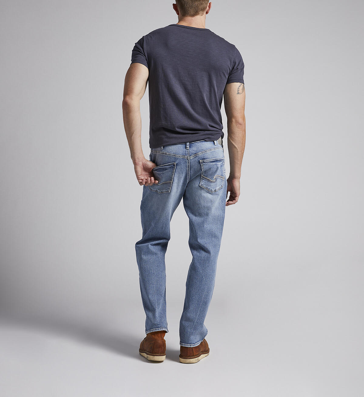 Gordie Relaxed Fit Straight Leg Jeans, Indigo, hi-res image number 1