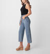 Belted High Rise Wide Leg Crop Jeans, , hi-res image number 2