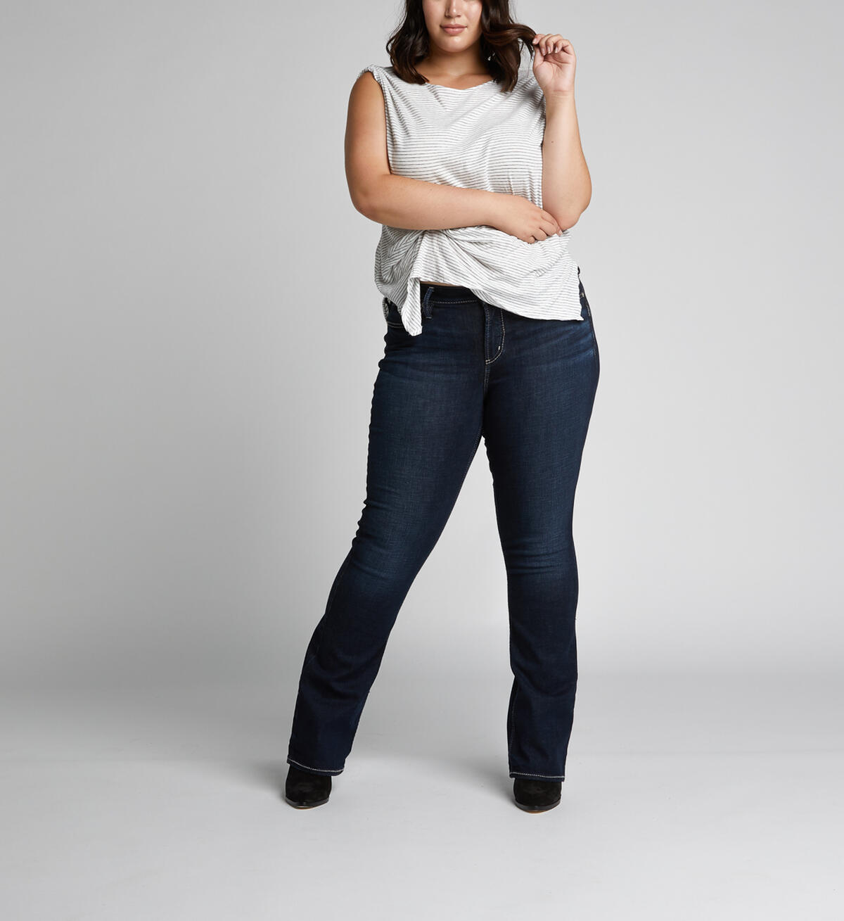 Avery High-Rise Curvy Slim Bootcut Jeans, , hi-res image number 3