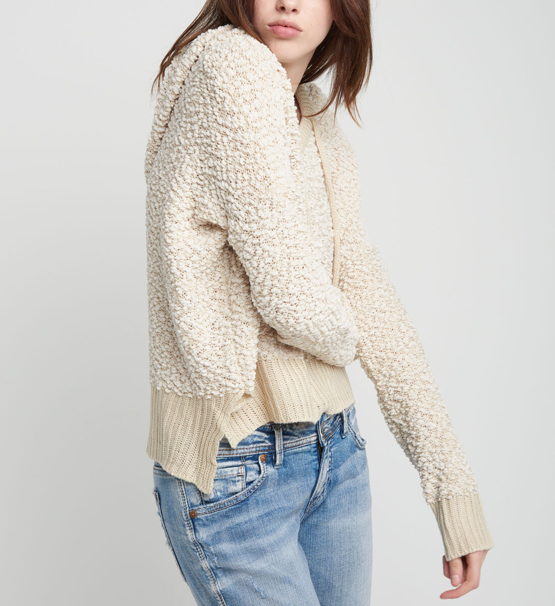 Buy Parker Popcorn Knit Hoodie for USD 68.00 Silver Jeans US New