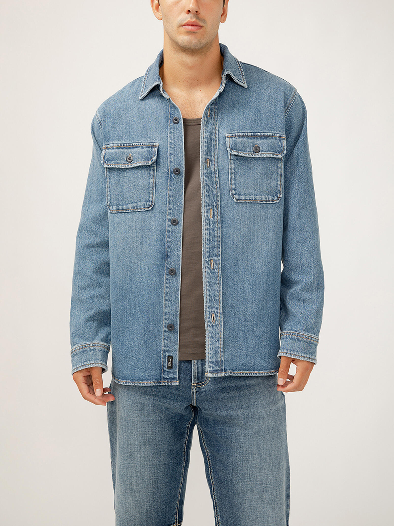 Buy Men's Denim Shirt Jacket for USD Silver Jeans