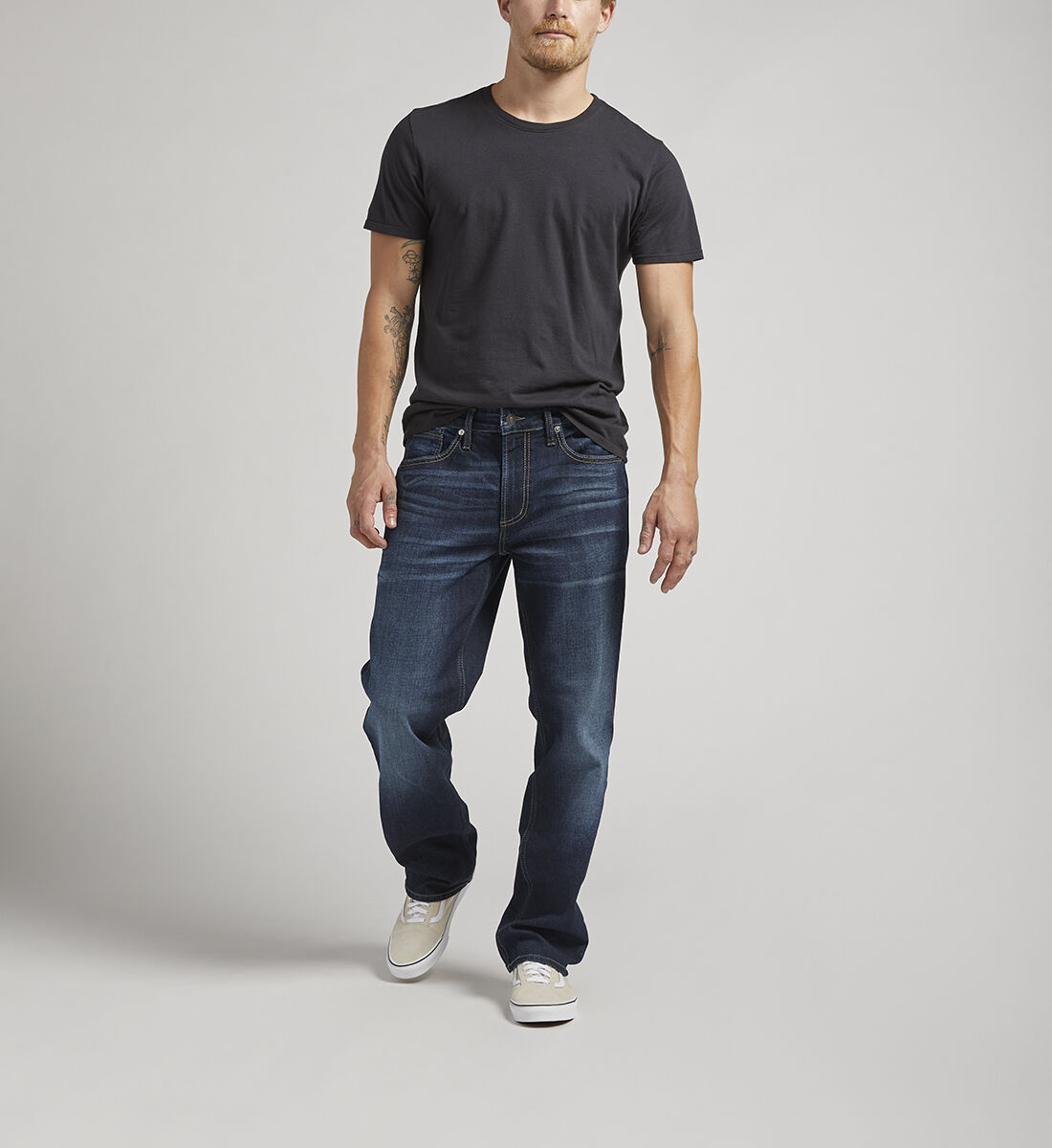 Classic fit straight leg jeans store