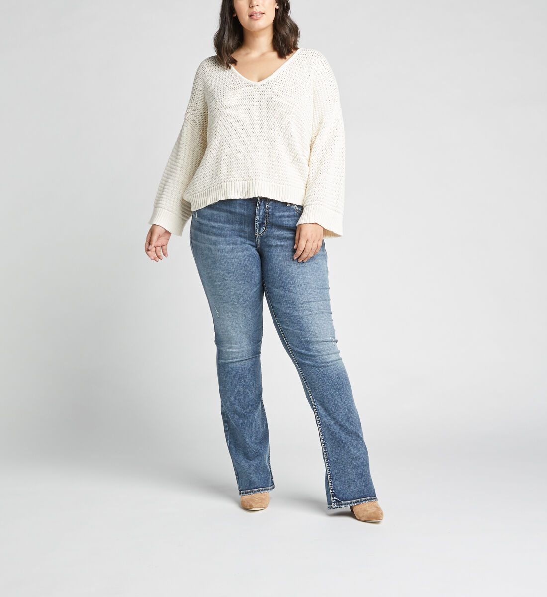 Silver jeans plus size sale clearance
