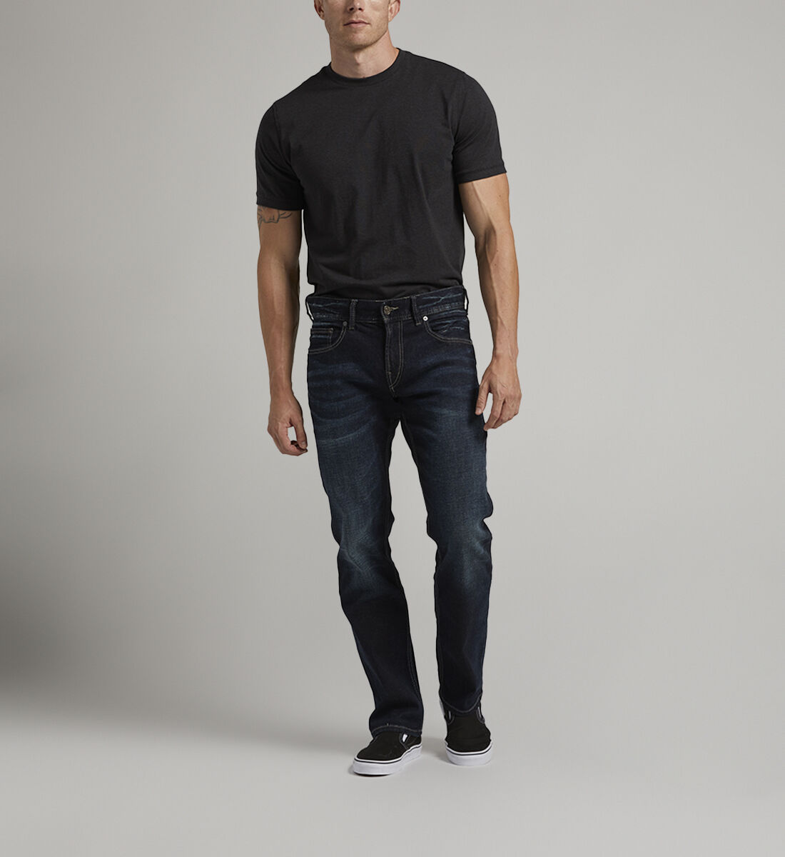 Classic fit straight leg jeans store