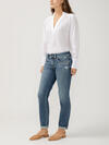 Boyfriend Mid Rise Slim Leg Jeans image number 2