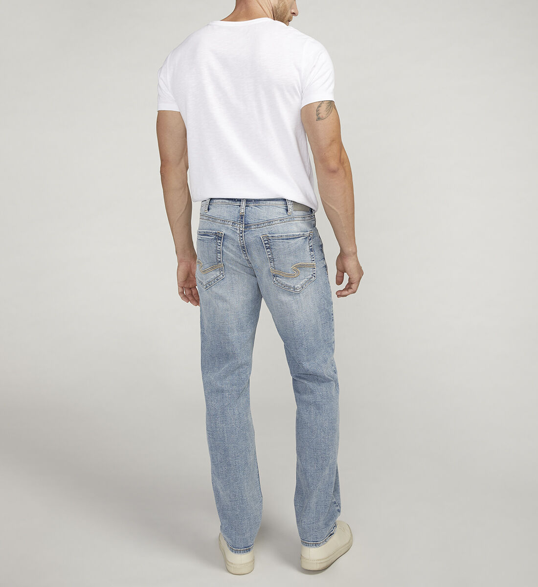 Athletic fit tapered jeans deals