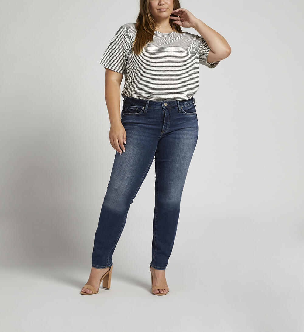 Suki Mid Rise Straight Leg Jeans Plus Size, , hi-res image number 0