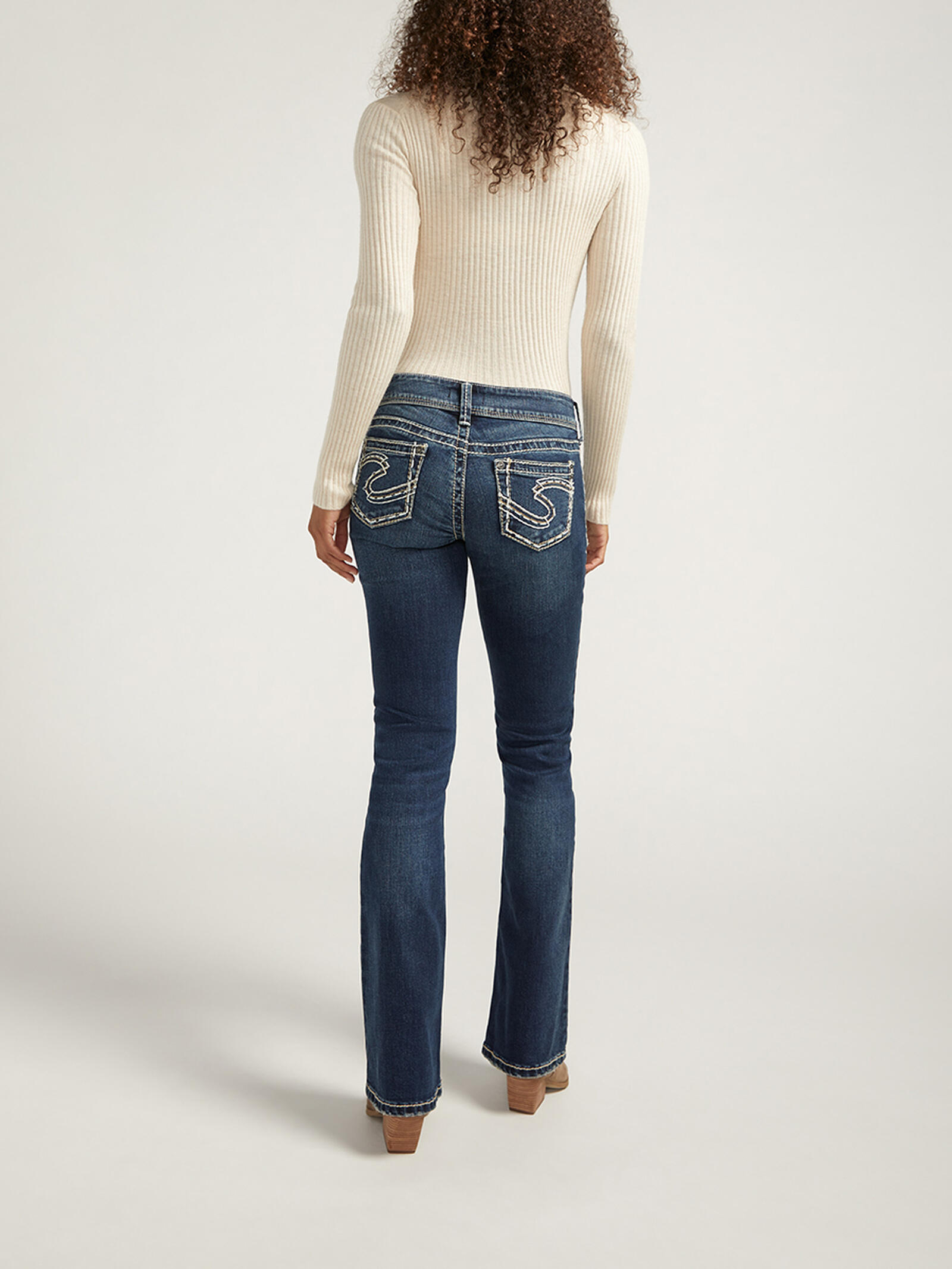 Jeans Bootcut Femme J Brand - Modèle SUKI, Bleu Délavé Argenté - Taille W27, Longueur L32 - Occasion Très Bon état