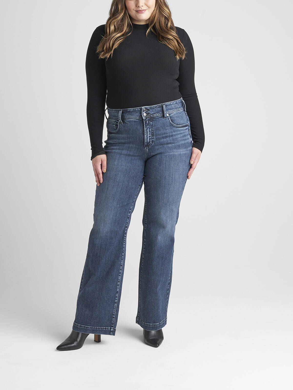 Avery High Rise Trouser Leg Jeans Plus Size image number 0