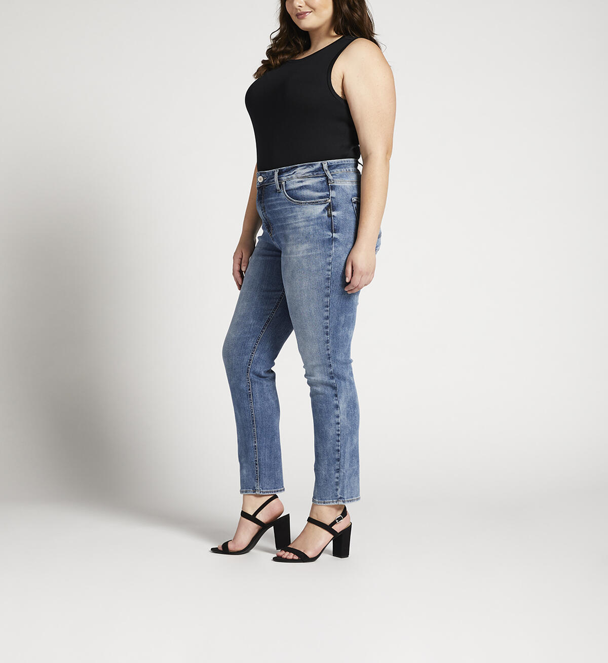 Avery High Rise Straight Leg Jeans Plus Size, , hi-res image number 2