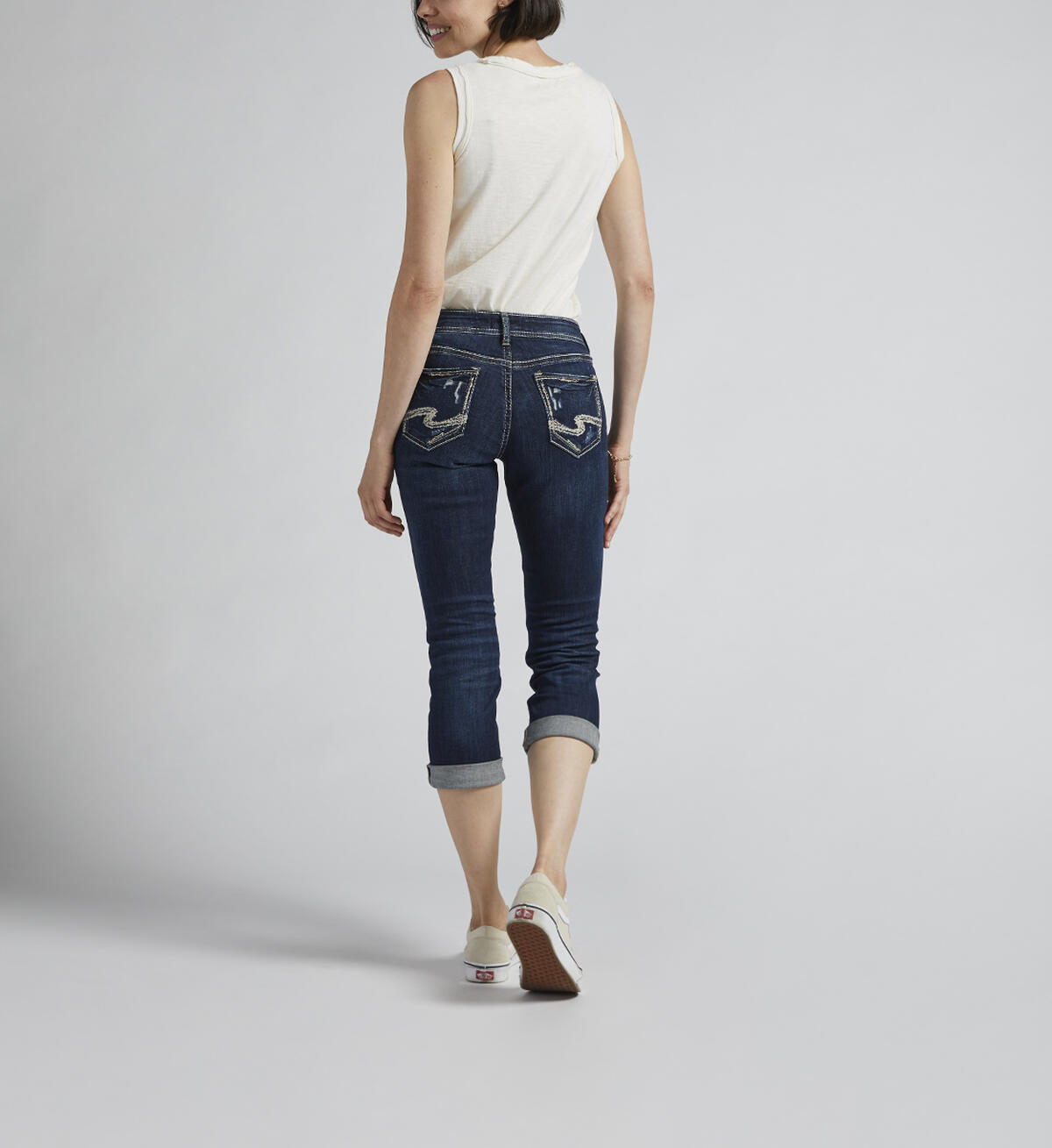 Suki Capri Dark Wash, , hi-res image number 1