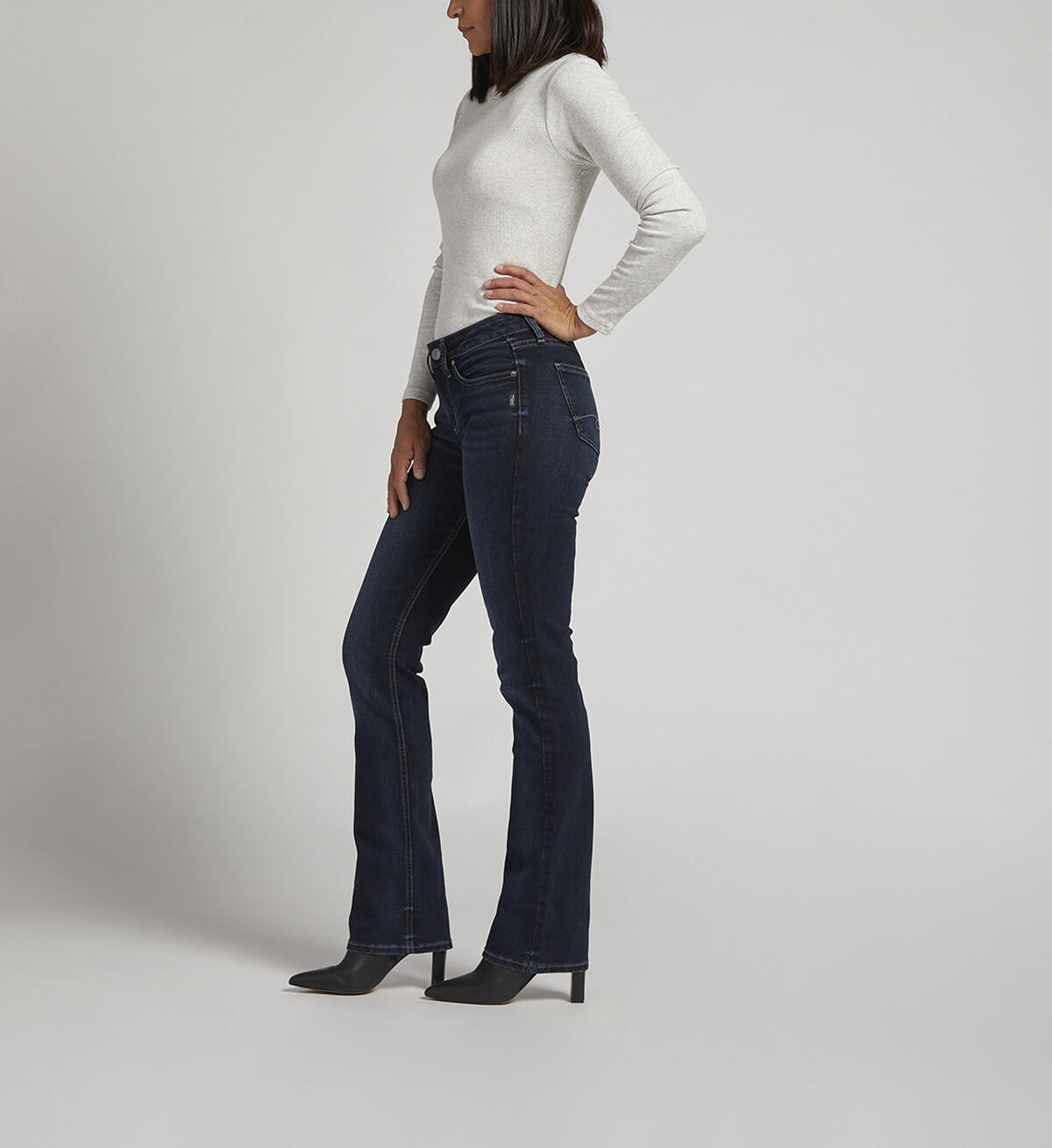 Suki Mid Rise Slim Bootcut Jeans, Indigo, hi-res image number 2