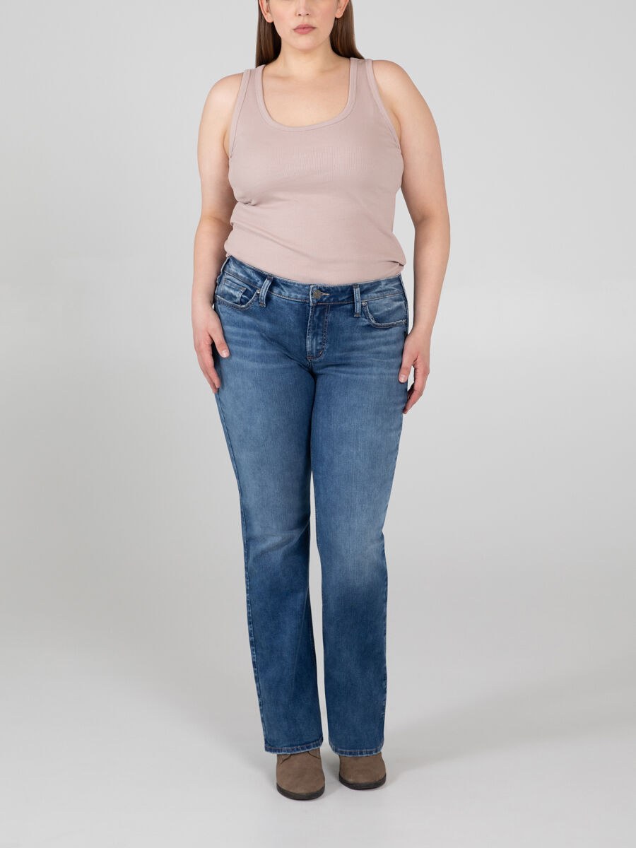 Elyse Mid Rise Slim Bootcut Jeans Plus 