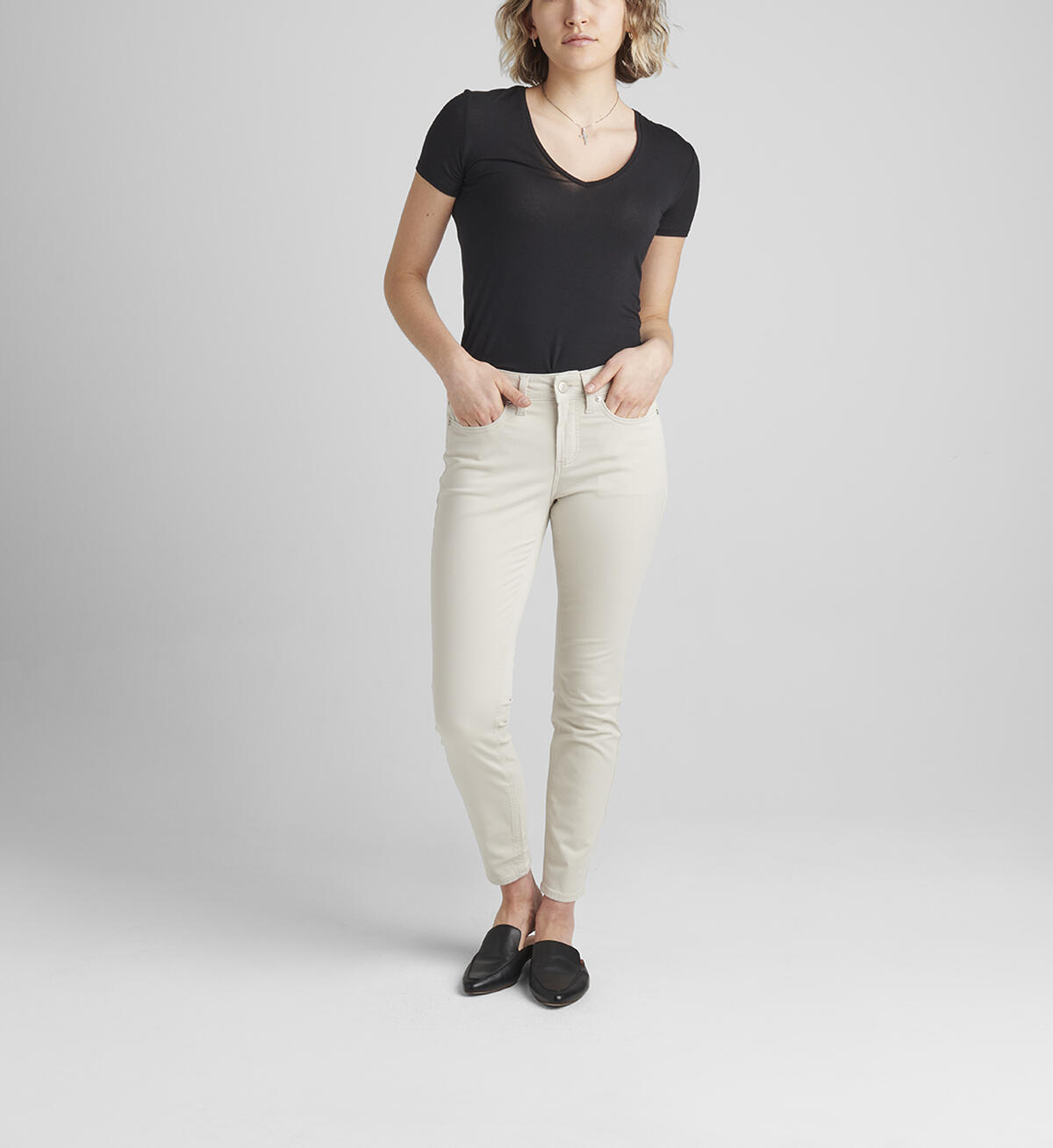 Suki Mid Rise Skinny Pants, Stone, hi-res image number 0