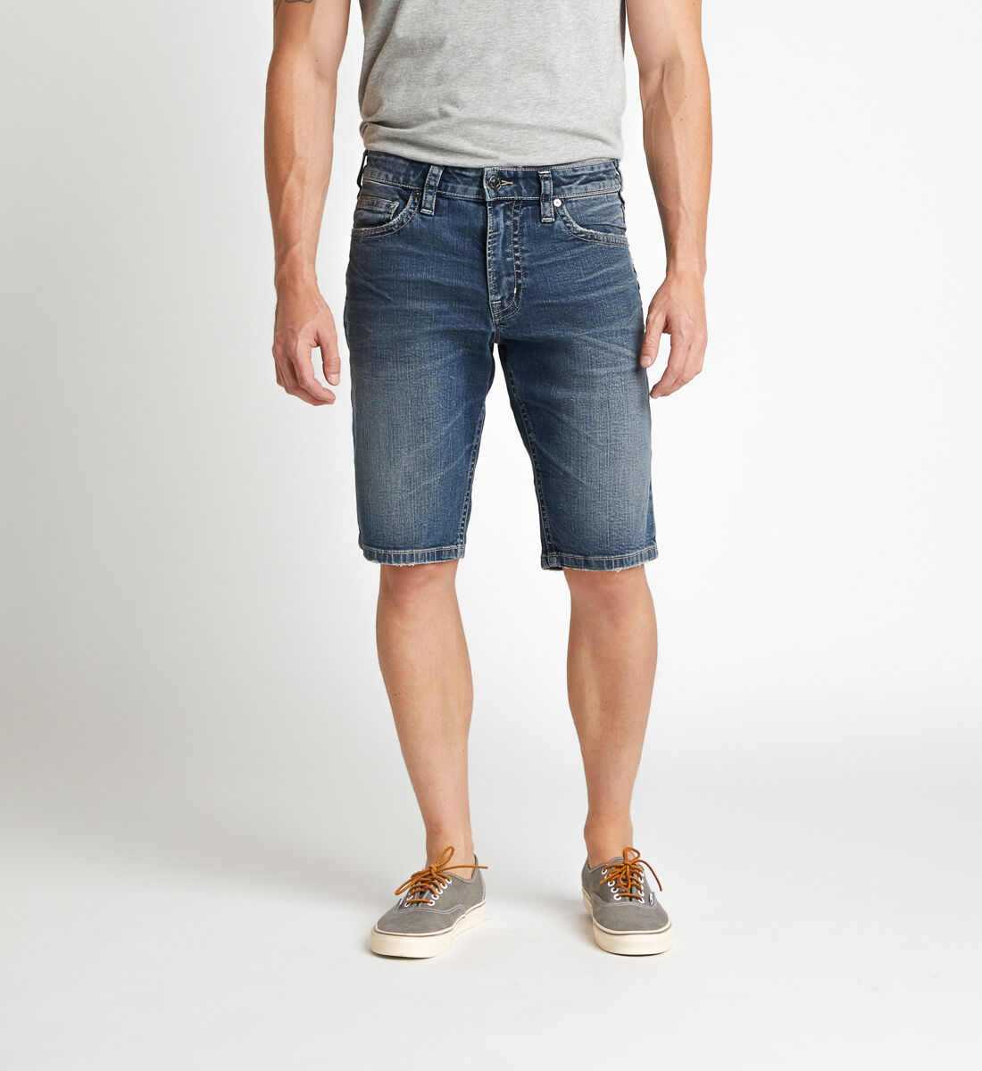 next mens denim shorts