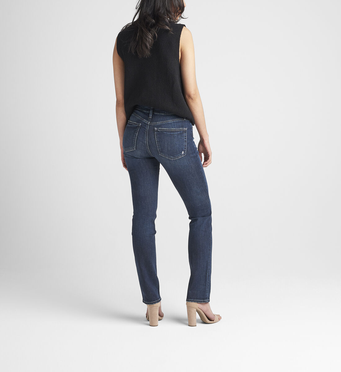 Most Wanted Mid Rise Straight Leg Jeans Back