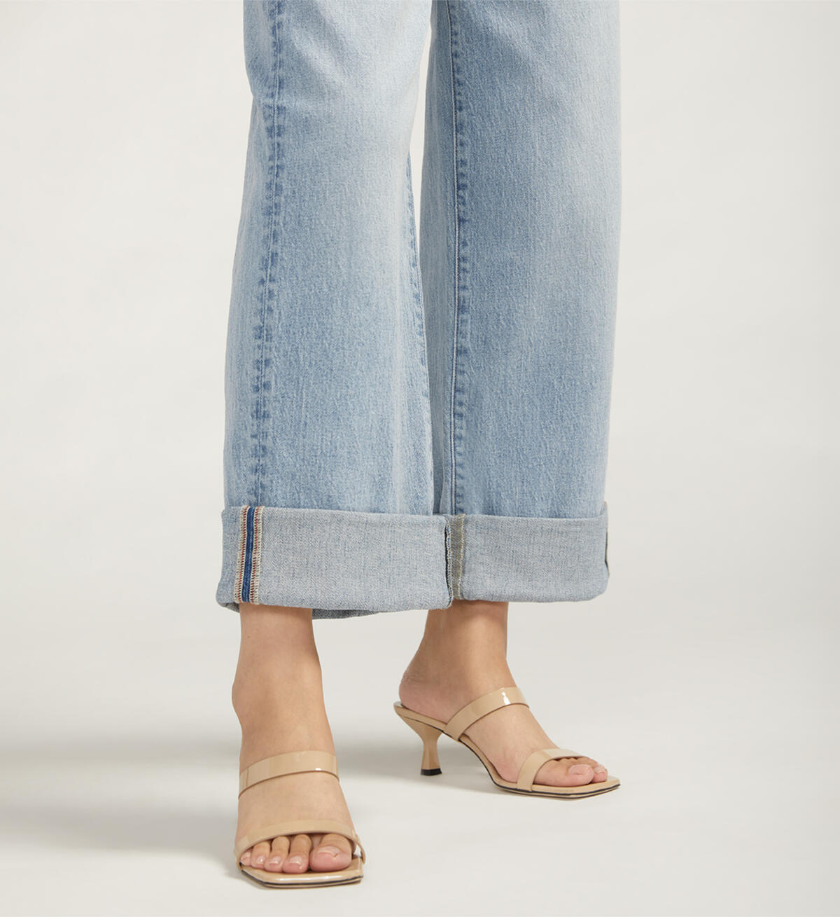 Baggy Mid Rise Wide Leg Cropped Jeans, , hi-res image number 3