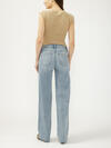 Elyse Mid Rise Baggy Straight Luxe Stretch Jeans image number 1