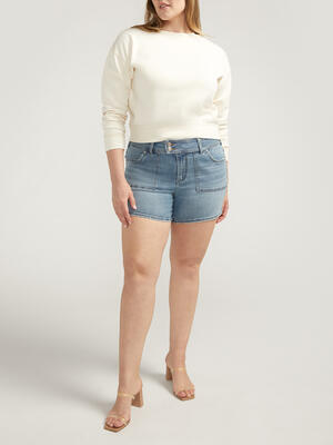 Suki Mid Rise Shorts Plus Size