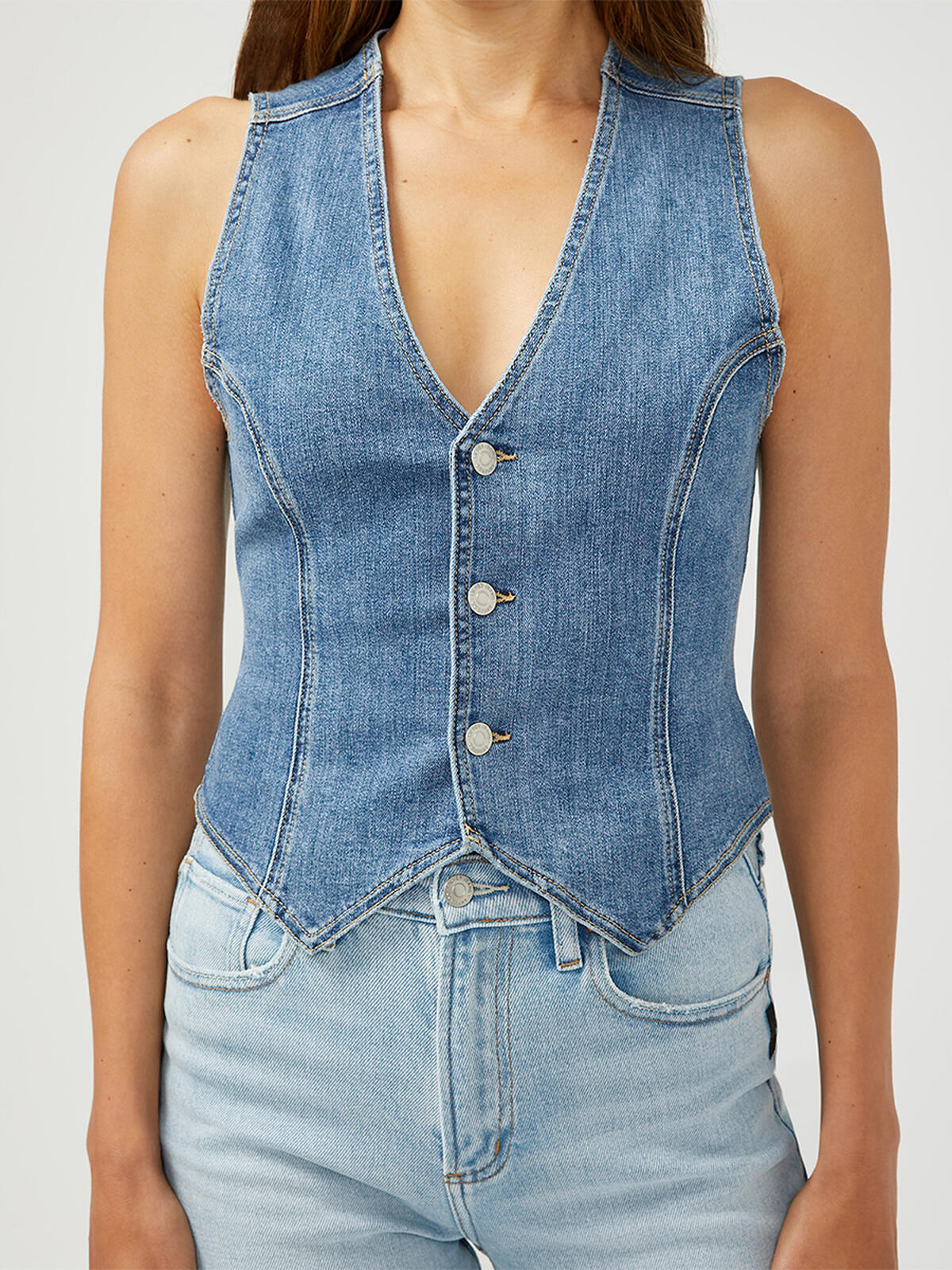 Denim Vest, , hi-res image number 0