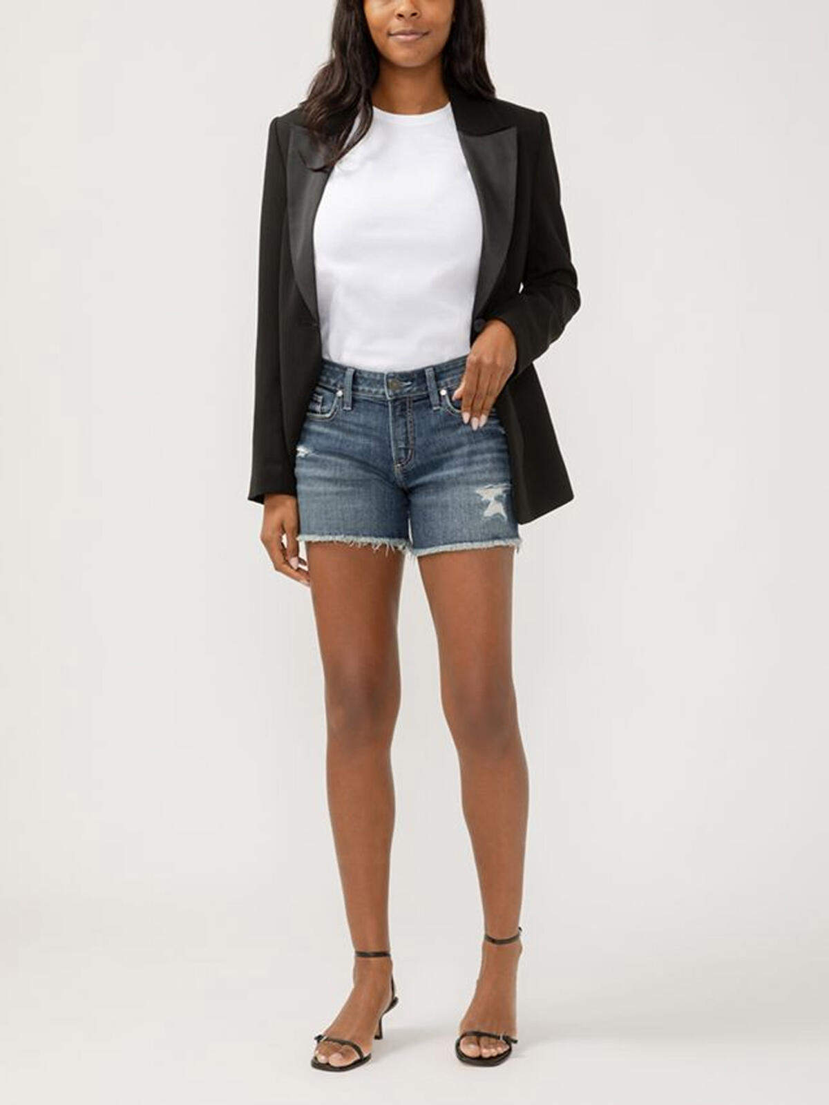 Suki Mid Rise Luxe Stretch Shorts image number 0