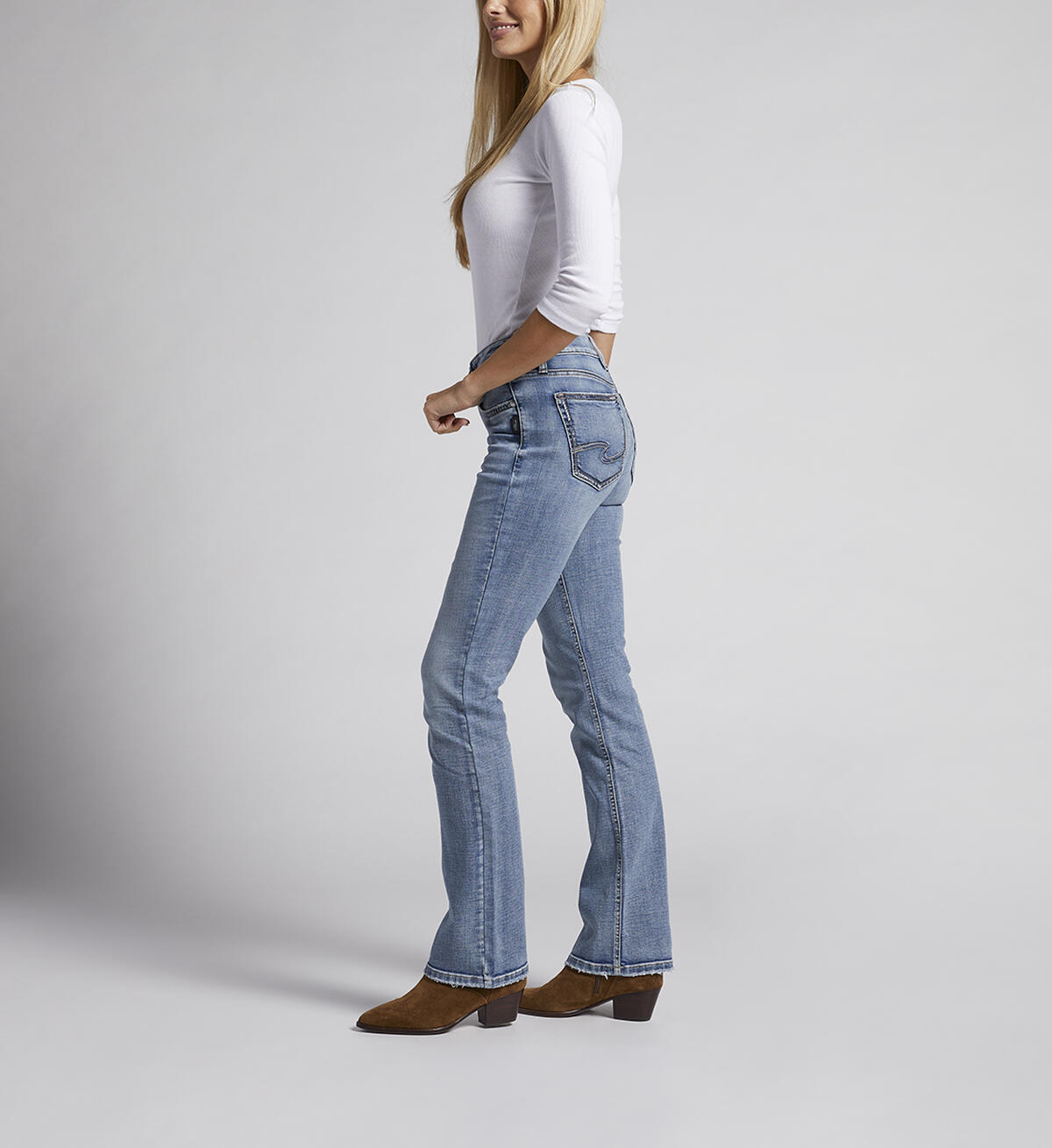 Suki Mid Rise Slim Bootcut Jeans, , hi-res image number 2
