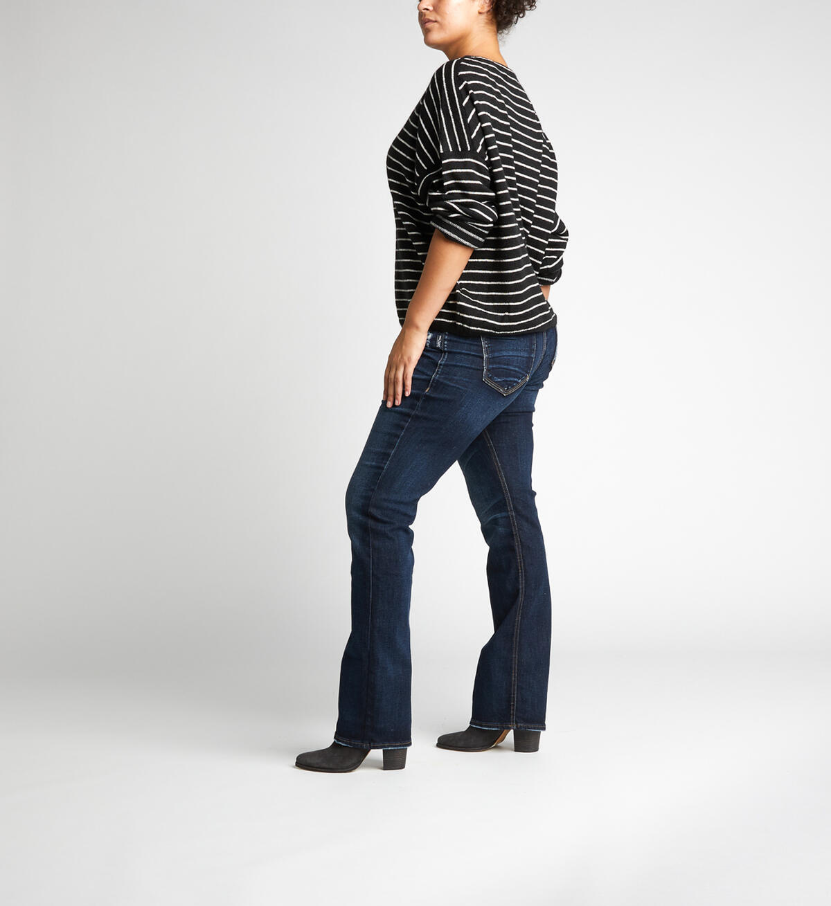Elyse Mid Rise Slim Bootcut Jeans Plus Size Final Sale, , hi-res image number 2