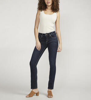 Elyse Mid Rise Straight Leg Jeans
