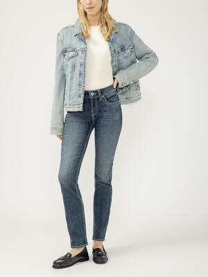 Suki Mid Rise Straight Leg Jeans